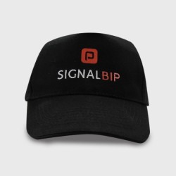 SignalBip Black Cotton Cap for Football and Rugby Referees