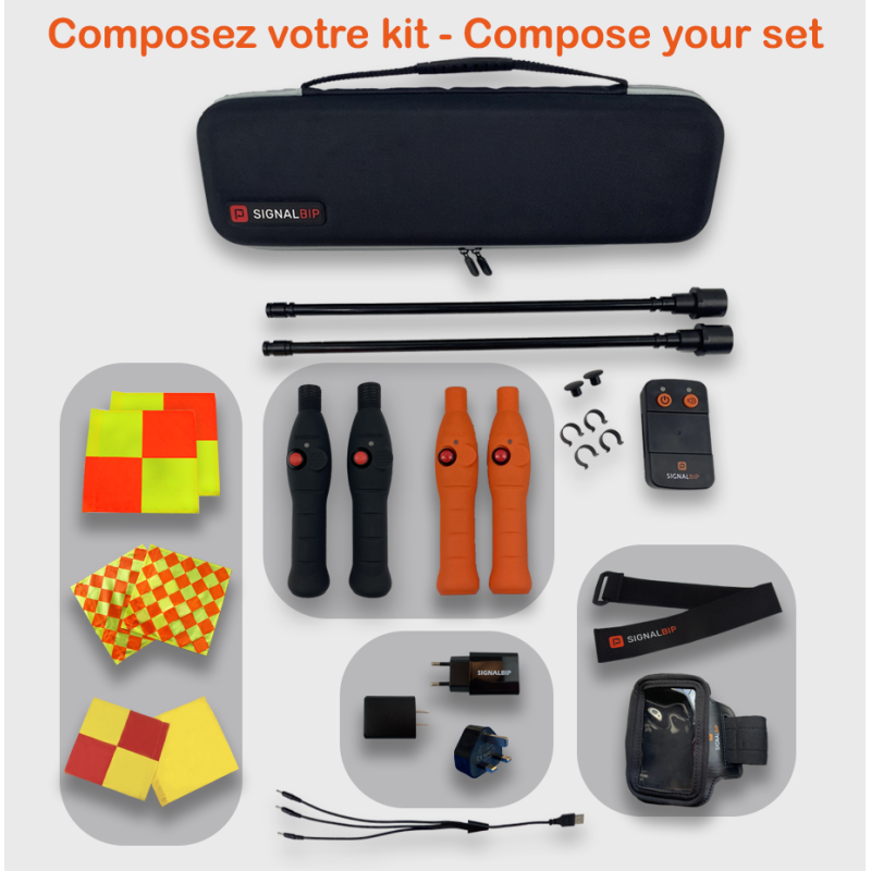Kit à composer de drapeaux électroniques pour arbitres